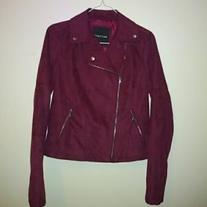 ⭐TRADED⭐NWOT Maroon Suede Jacket